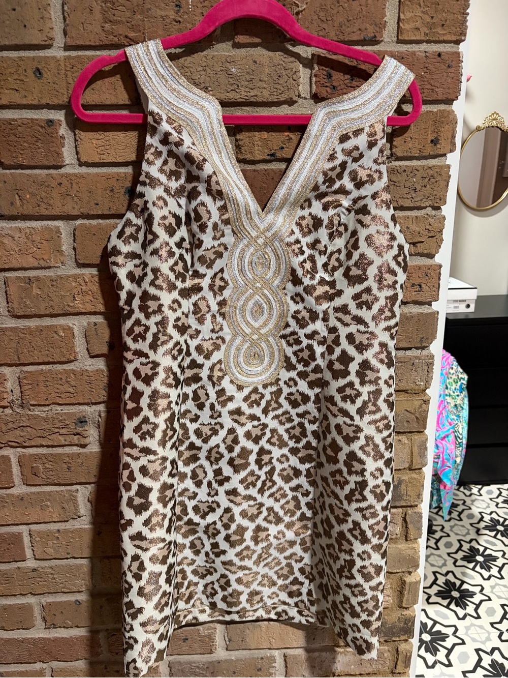 Lilly Pulitzer Valli Shift in Leopard Jacquard